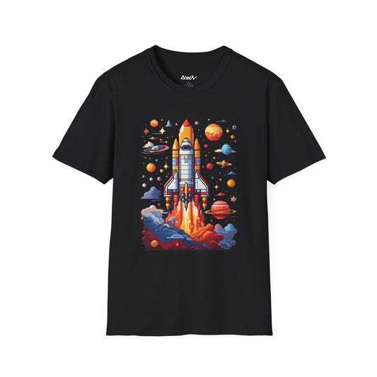 Blasting Off to Space Short-Sleeved T-Shirt - DwnReverie